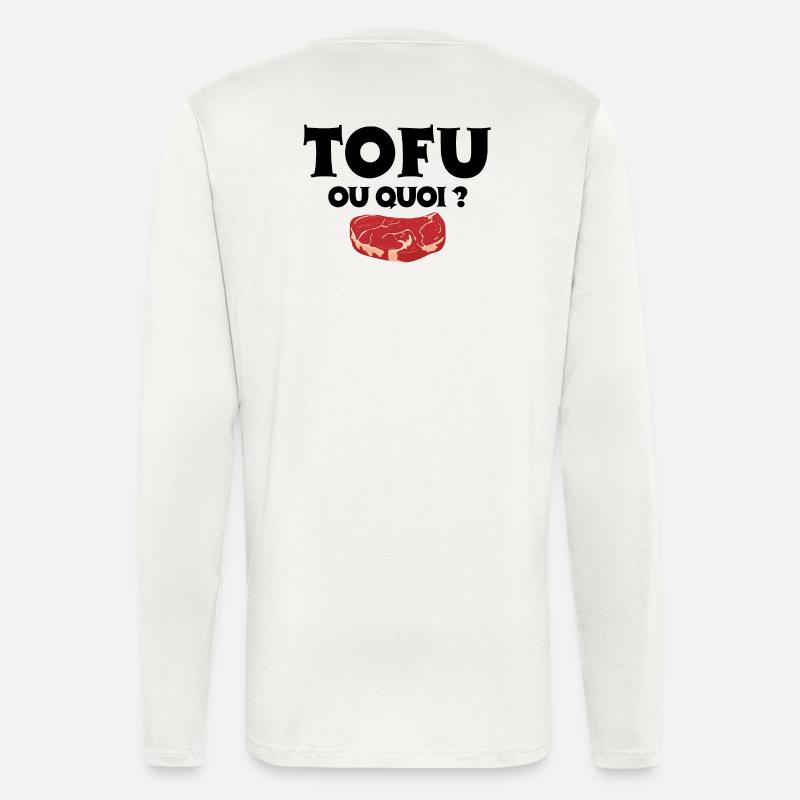 vegetarisch, vegan, Tofu - Langarmshirt - made by SPREAD  - OFF WHITE