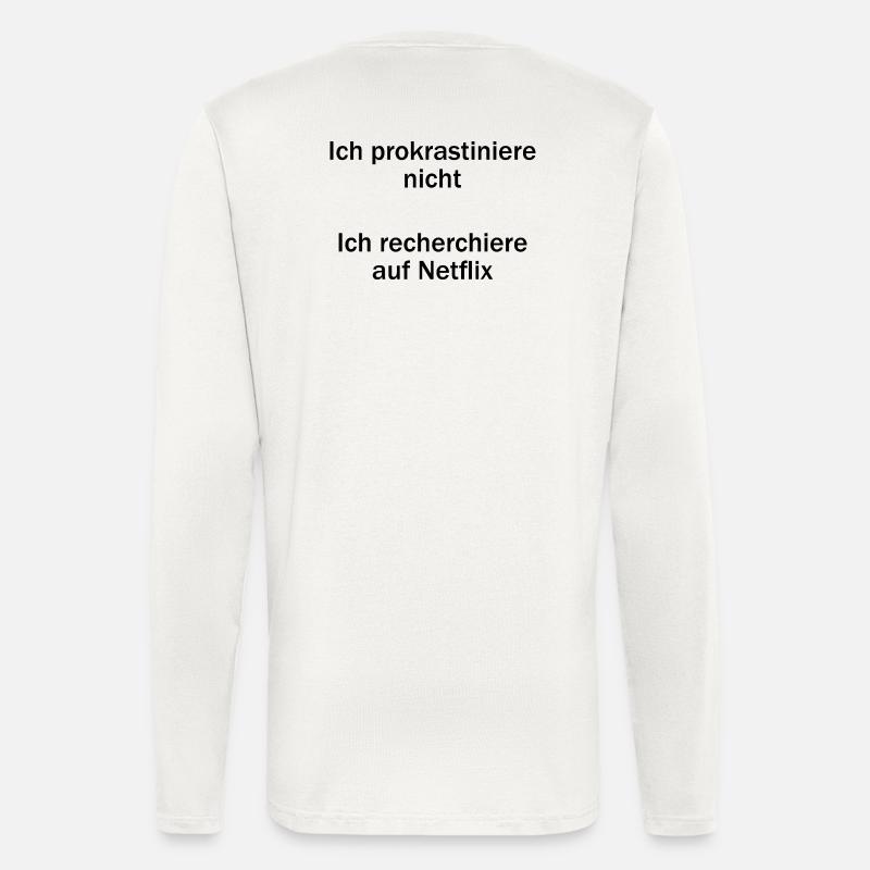 Unispruch "Ich prokrastiniere nicht" Studenten - Langarmshirt - made by SPREAD  - OFF WHITE