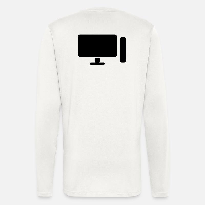 Minimal PC Setup Icon – Gamer Design - Longsleeve - made by SPREAD  - OFF WHITE