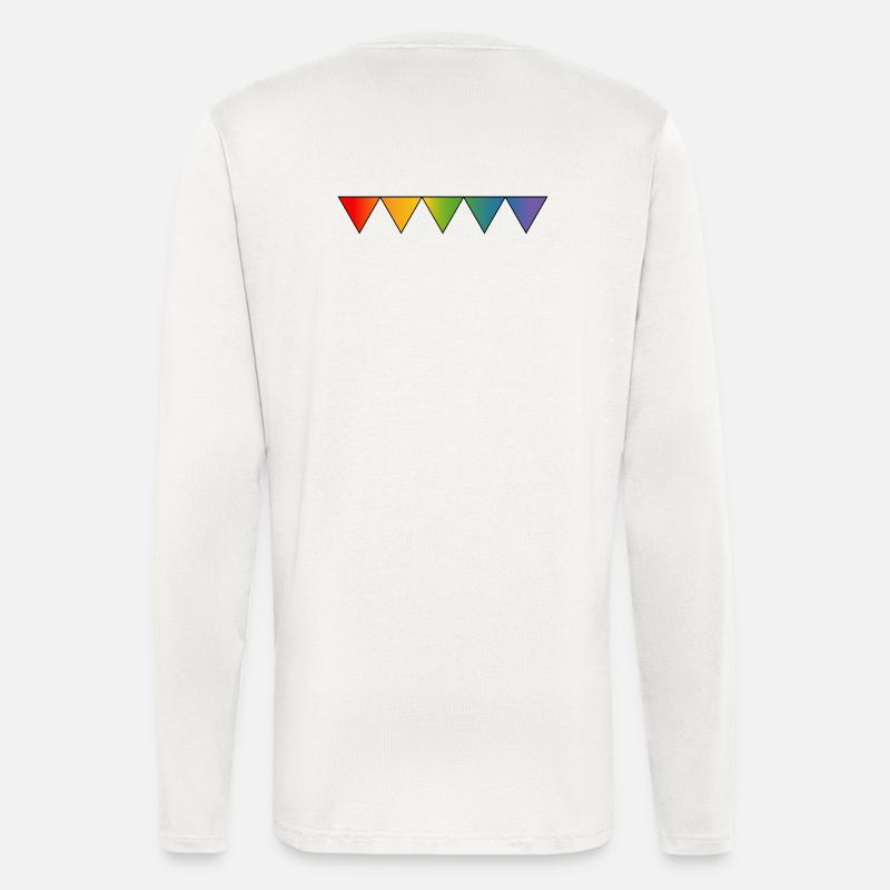 Rainbow queer triangles - Longsleeve - made by SPREAD  - OFF WHITE