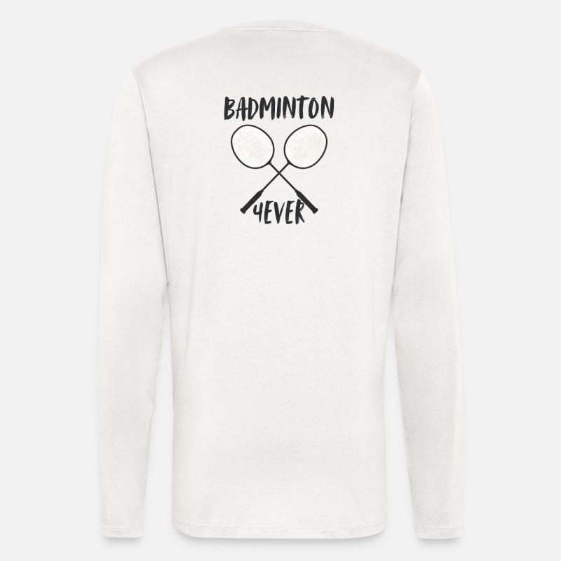 Badminton Forever Racket - Longsleeve - made by SPREAD  - OFF WHITE