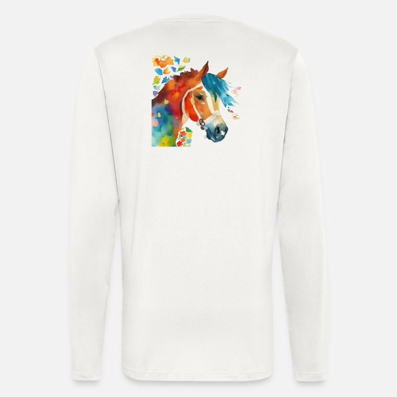 Pferdeglück - Langarmshirt - made by SPREAD  - OFF WHITE
