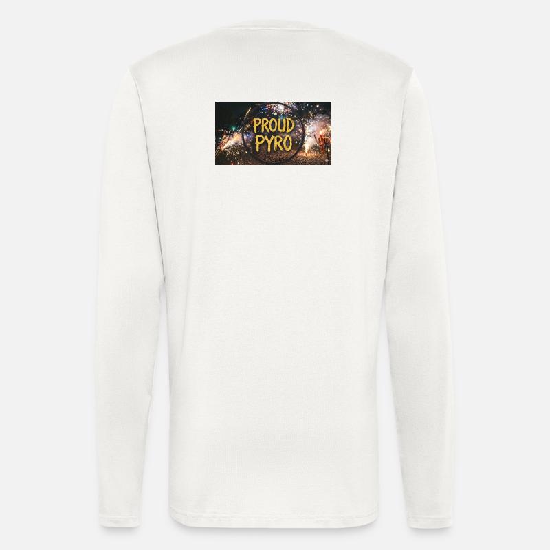 Fier de Pyro ! - Manches longues bio décontracté fabriqué en UE - OFF WHITE