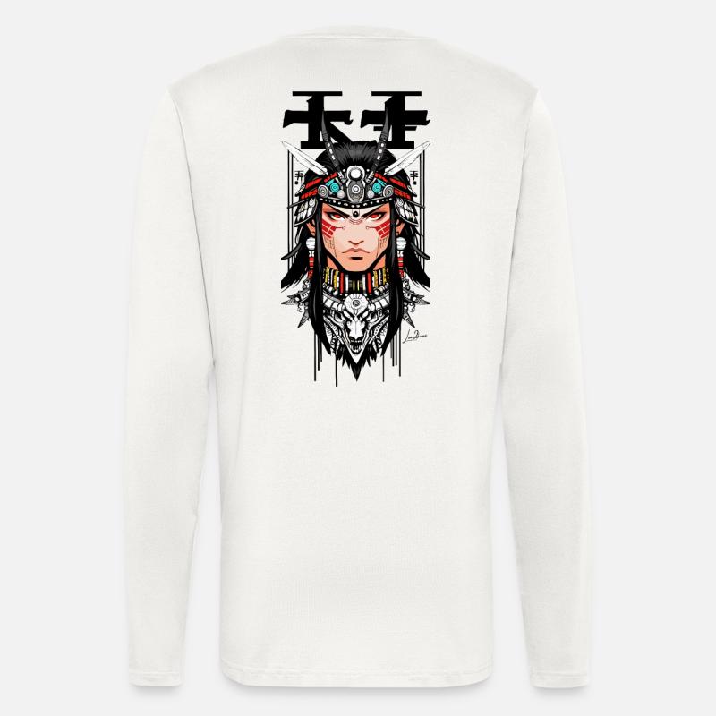 Indian Samurai Japan Man - Longsleeve - made by SPREAD  - OFF WHITE