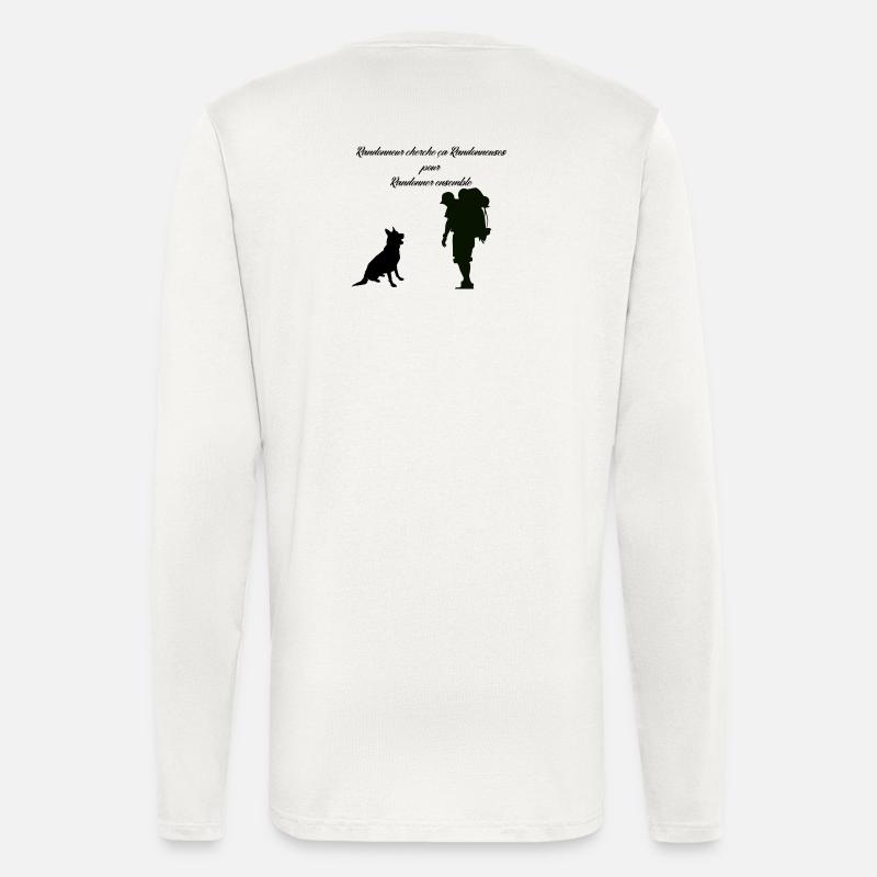 Wanderer sucht Wanderer - Langarmshirt - made by SPREAD  - OFF WHITE