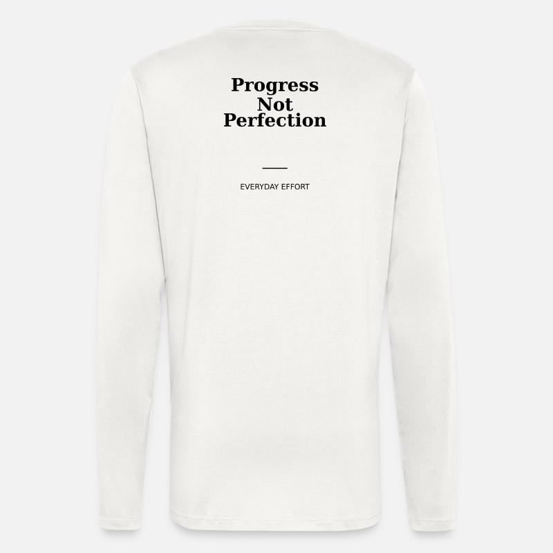 progress not perfection - Longsleeve - made by SPREAD  - OFF WHITE