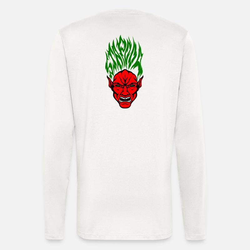 Stapooa Dämon Farbe - Langarmshirt - made by SPREAD  - OFF WHITE