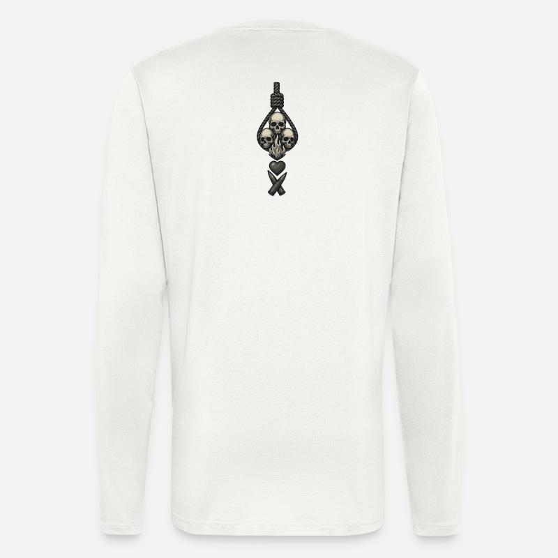 Avi Collection – Skulls & Flame - Longsleeve - made by SPREAD  - OFF WHITE