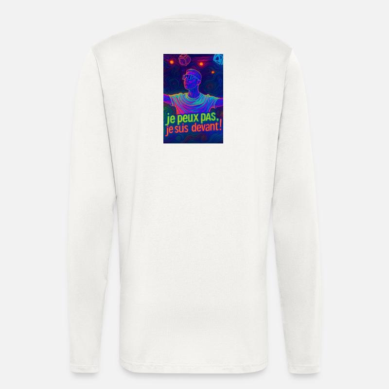 Techno - Manches longues bio décontracté fabriqué en UE - OFF WHITE