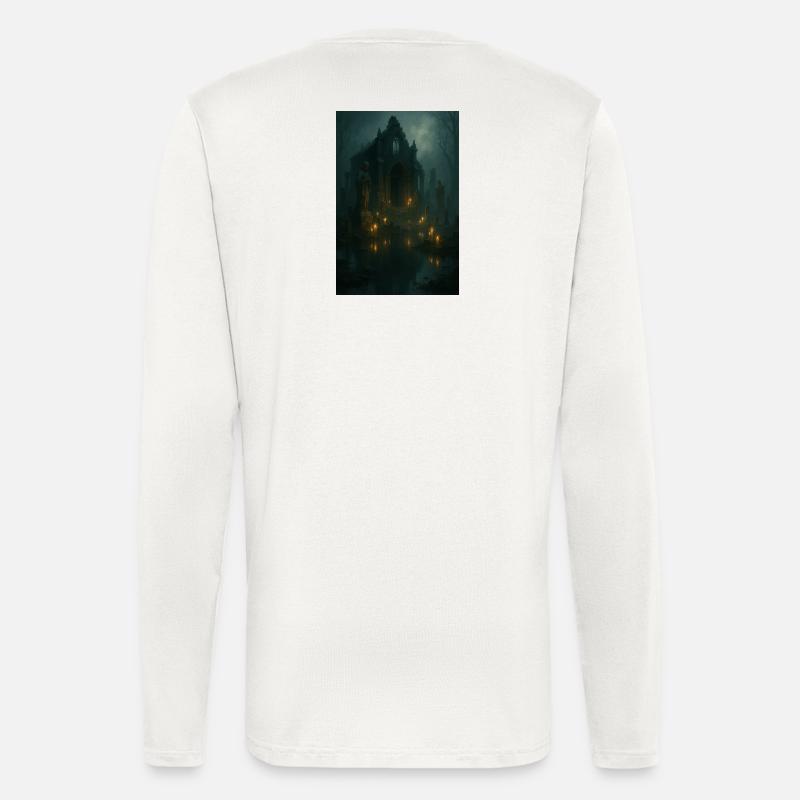 Gothic ruin by moonlight - Longsleeve - made by SPREAD  - OFF WHITE