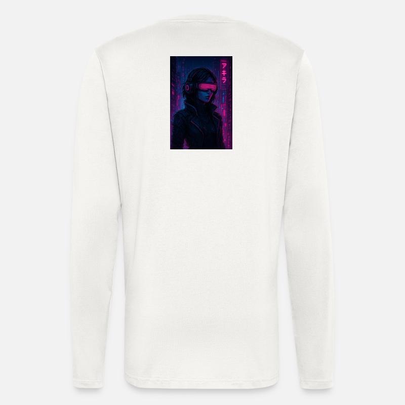 Cyberpunk Neon Pilot - Longsleeve - made by SPREAD  - OFF WHITE