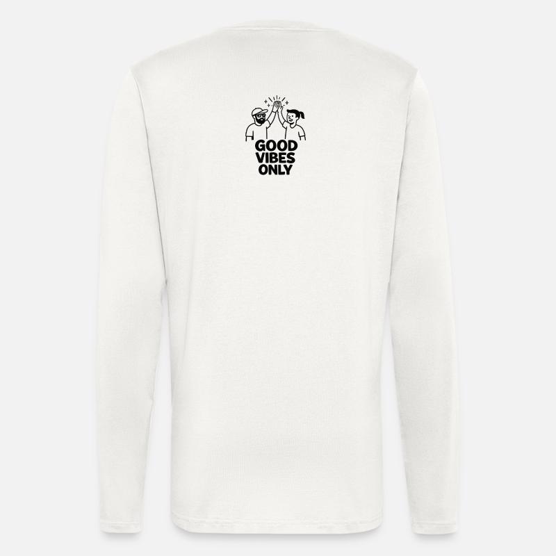 Gute Vibes Only – Freundschaft - Langarmshirt - made by SPREAD  - OFF WHITE