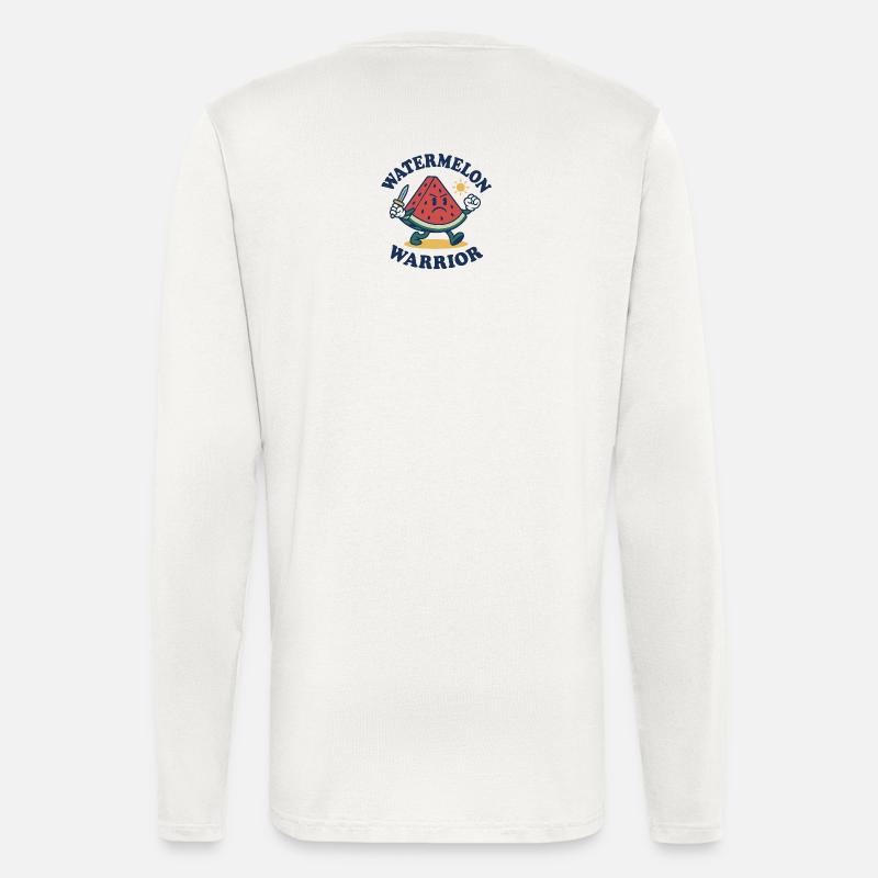 Wassermelonen-Krieger – Mutiges Schnittdesign - Langarmshirt - made by SPREAD  - OFF WHITE