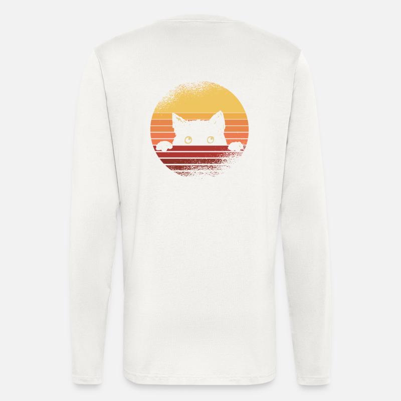 Schwarze Katze - Langarmshirt - made by SPREAD  - OFF WHITE