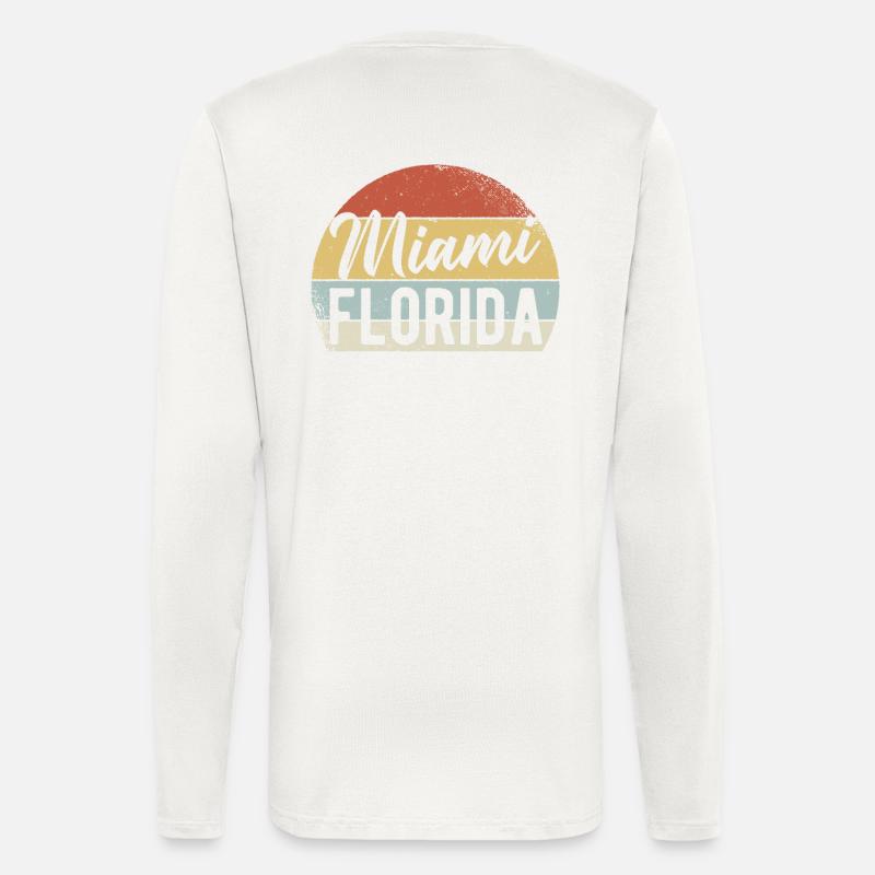 Miami Florida usa miami - Langarmshirt - made by SPREAD  - OFF WHITE