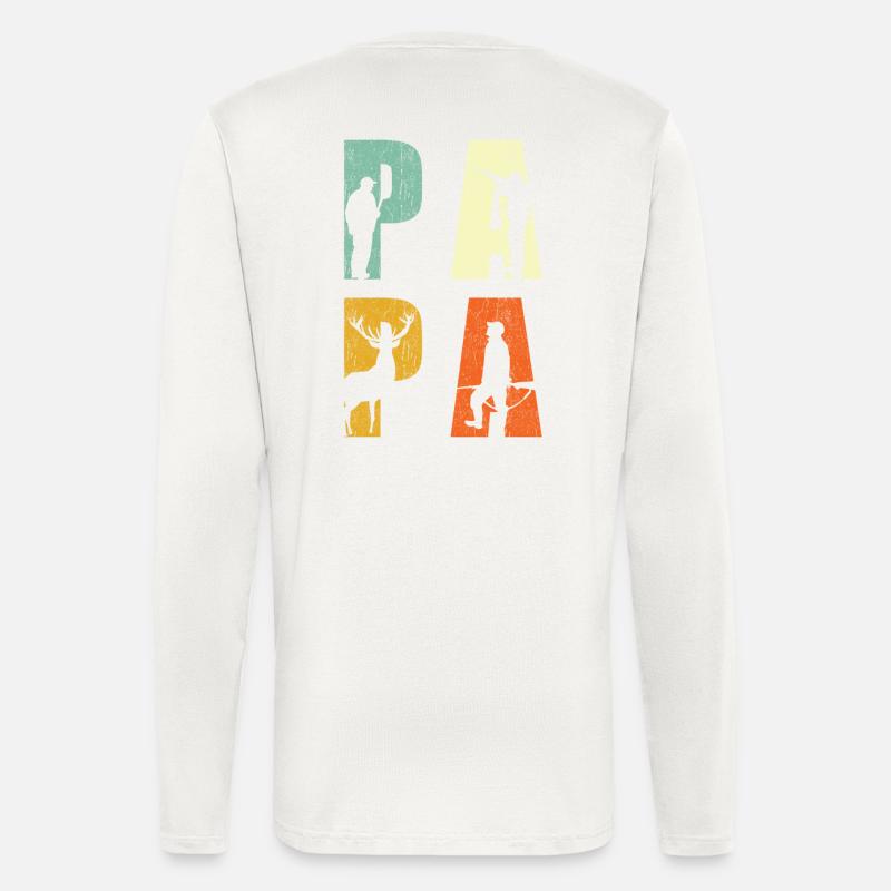 Hunter Dad Hunting Father Gift - Longsleeve - made by SPREAD  - OFF WHITE