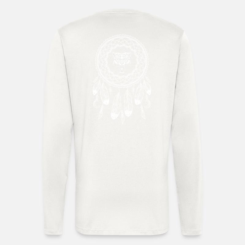 Sternzeichen Native American Wolf - Langarmshirt - made by SPREAD  - OFF WHITE