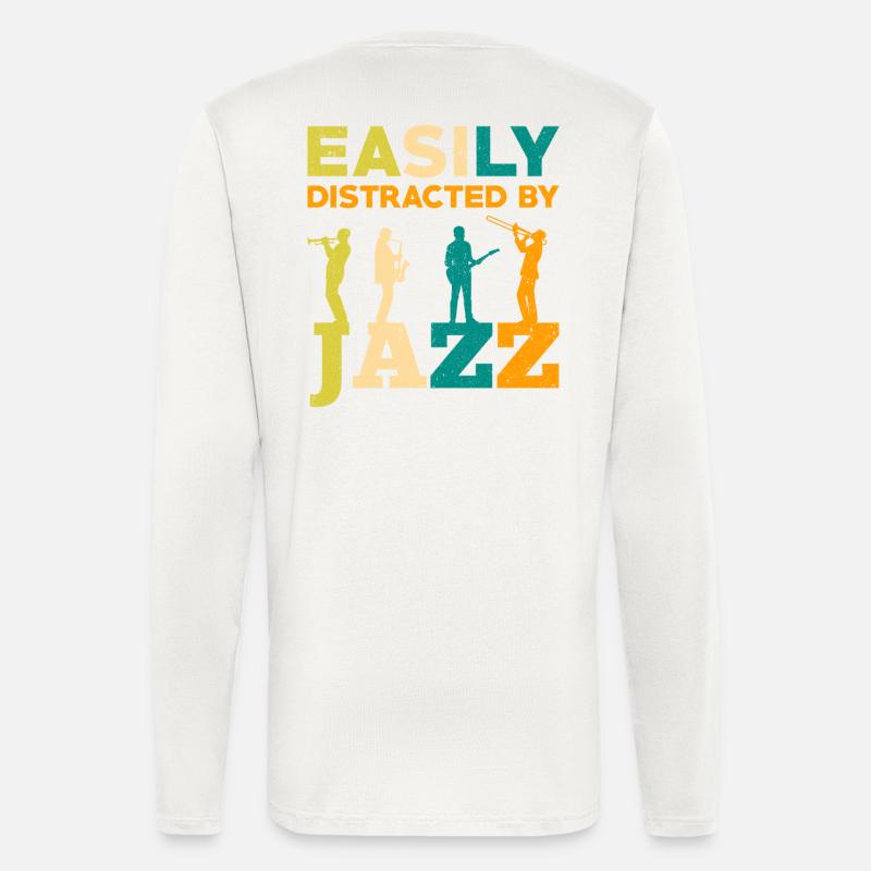 Jazz Musik - Langarmshirt - made by SPREAD  - OFF WHITE
