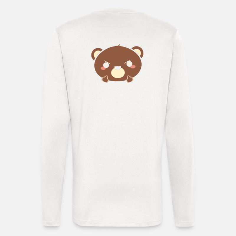 Bär Mittelfinger - Langarmshirt - made by SPREAD  - OFF WHITE