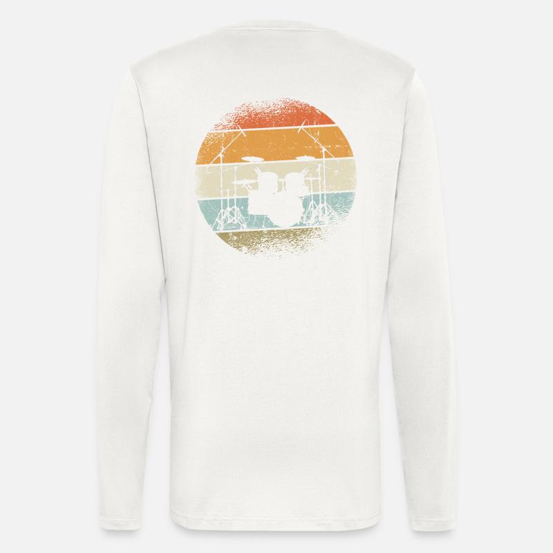 Cadeau de batteur - Manches longues bio décontracté fabriqué en UE - OFF WHITE