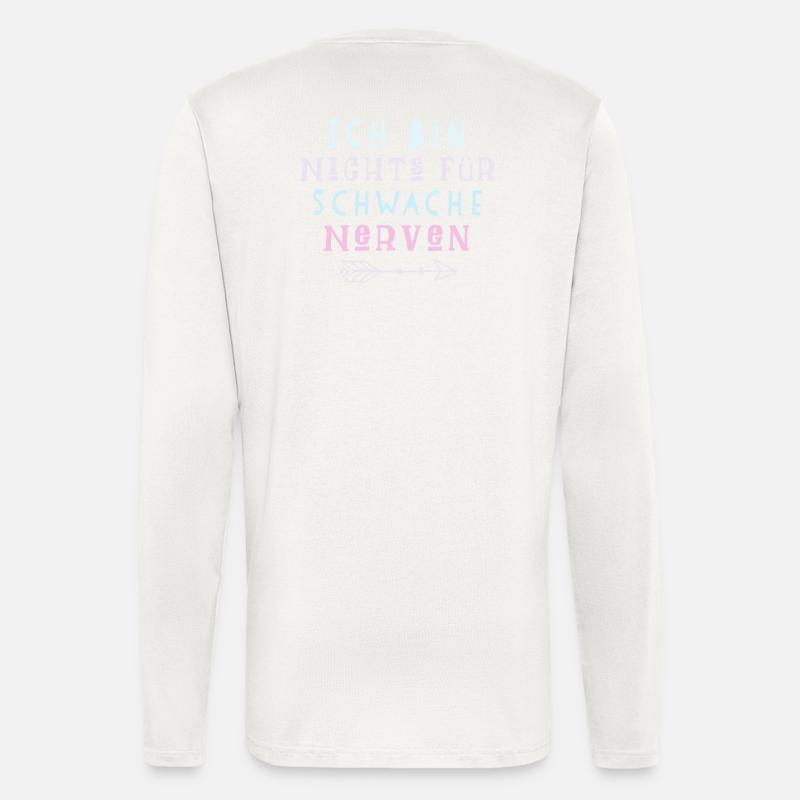 Lustiger Spruch Nerven - Langarmshirt - made by SPREAD  - OFF WHITE