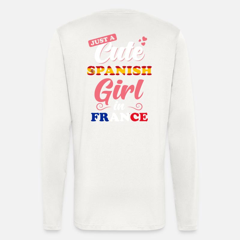 Spanien Frankreich Spruch - Langarmshirt - made by SPREAD  - OFF WHITE