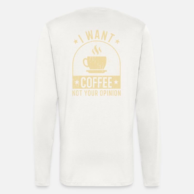 Kaffee Spruch lustig Kaffee Geschenke - Langarmshirt - made by SPREAD  - OFF WHITE