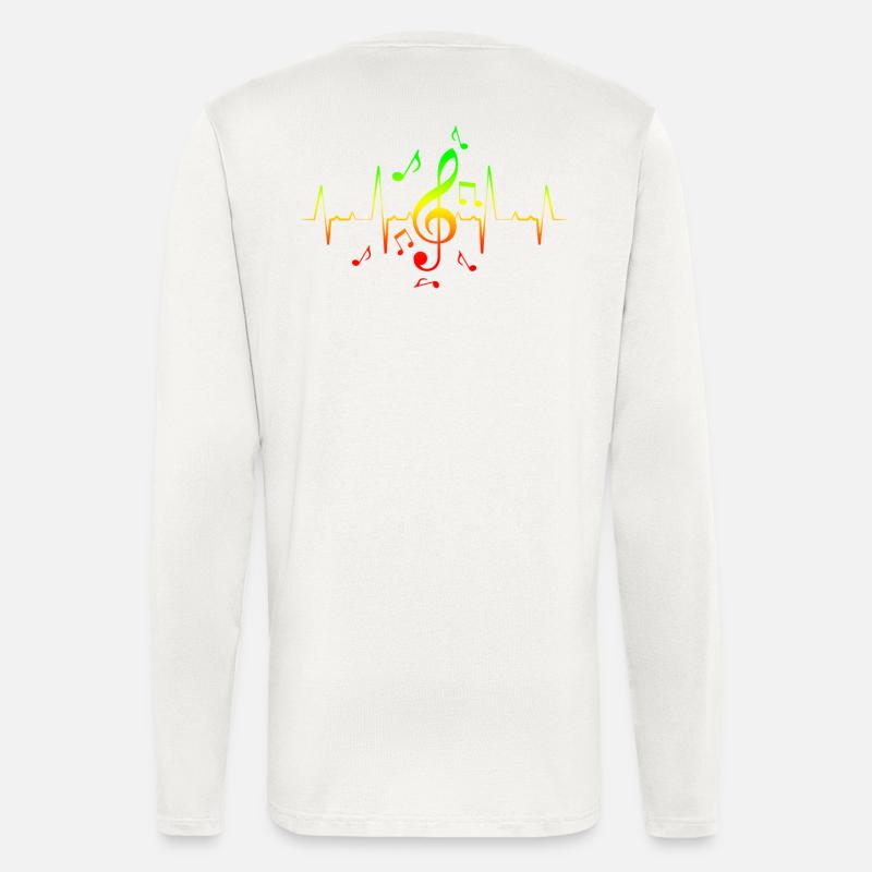 Reggae Music Note Hearbeat - Longsleeve - made by SPREAD  - OFF WHITE