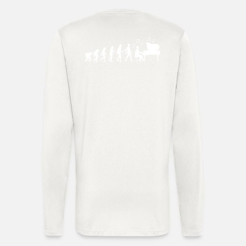 Pianist Evolution - Langarmshirt - made by SPREAD  - OFF WHITE