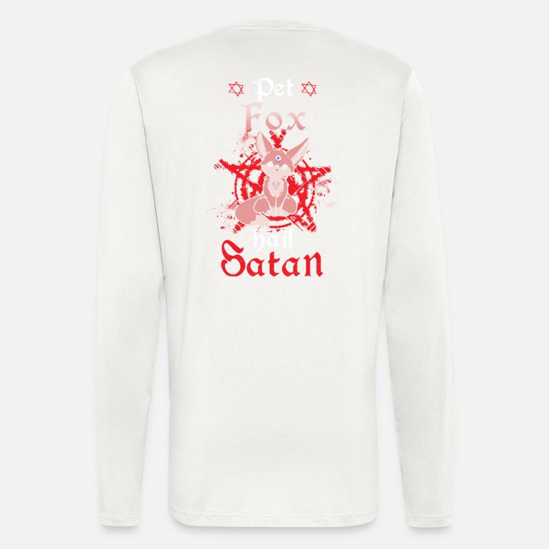 Pet Fox Hail Satan - Langarmshirt - made by SPREAD  - OFF WHITE