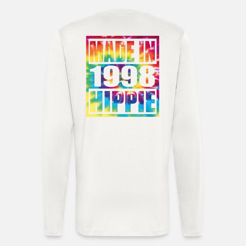 Anniversaire hippie 1998 - Manches longues bio décontracté fabriqué en UE - OFF WHITE