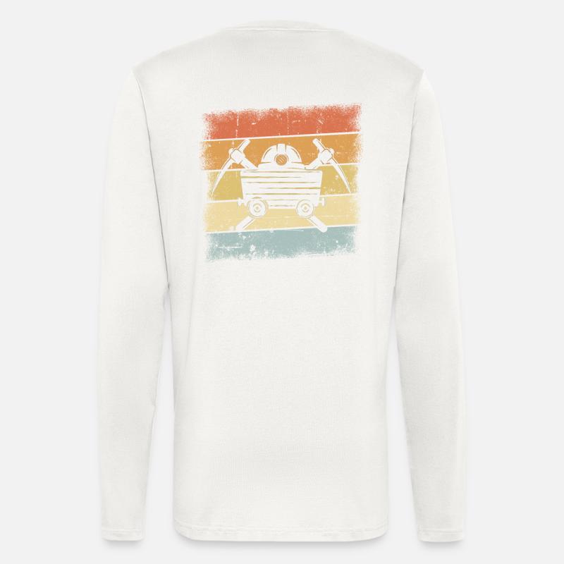 Bergbau - Langarmshirt - made by SPREAD - OFF WHITE