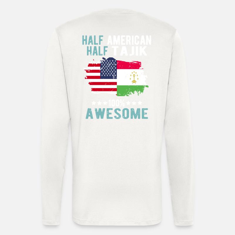 Half American, half Tajik - Longsleeve - made by SPREAD - OFF WHITE