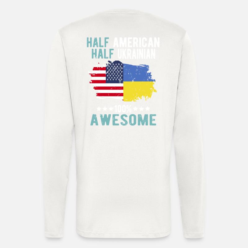 Half American Half Ukrainian - Longsleeve - made by SPREAD  - OFF WHITE