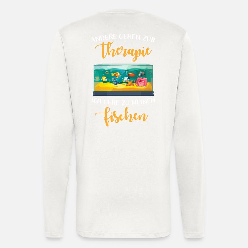 Fische Aquarium Spruch lustig - Langarmshirt - made by SPREAD  - OFF WHITE