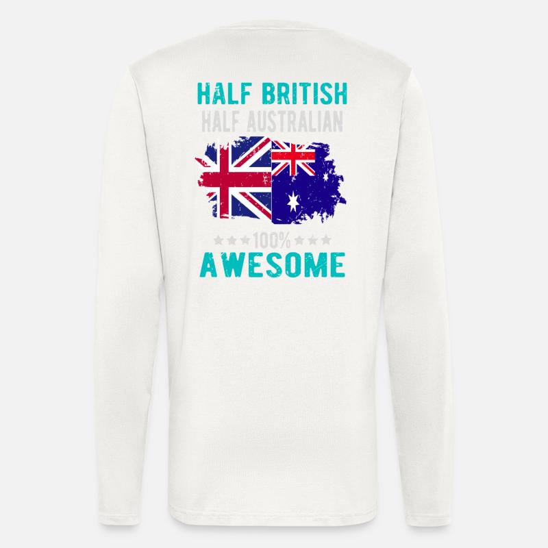 Halb Brite Halb Australier - Langarmshirt - made by SPREAD  - OFF WHITE