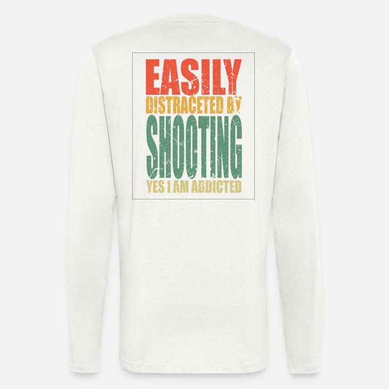 Shooting Spruch lustig - Langarmshirt - made by SPREAD  - OFF WHITE