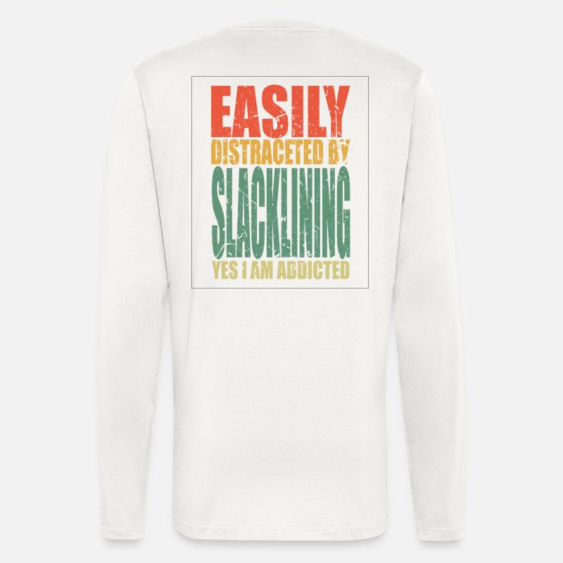 Slacklinging saying funny - Longsleeve - made by SPREAD  - OFF WHITE