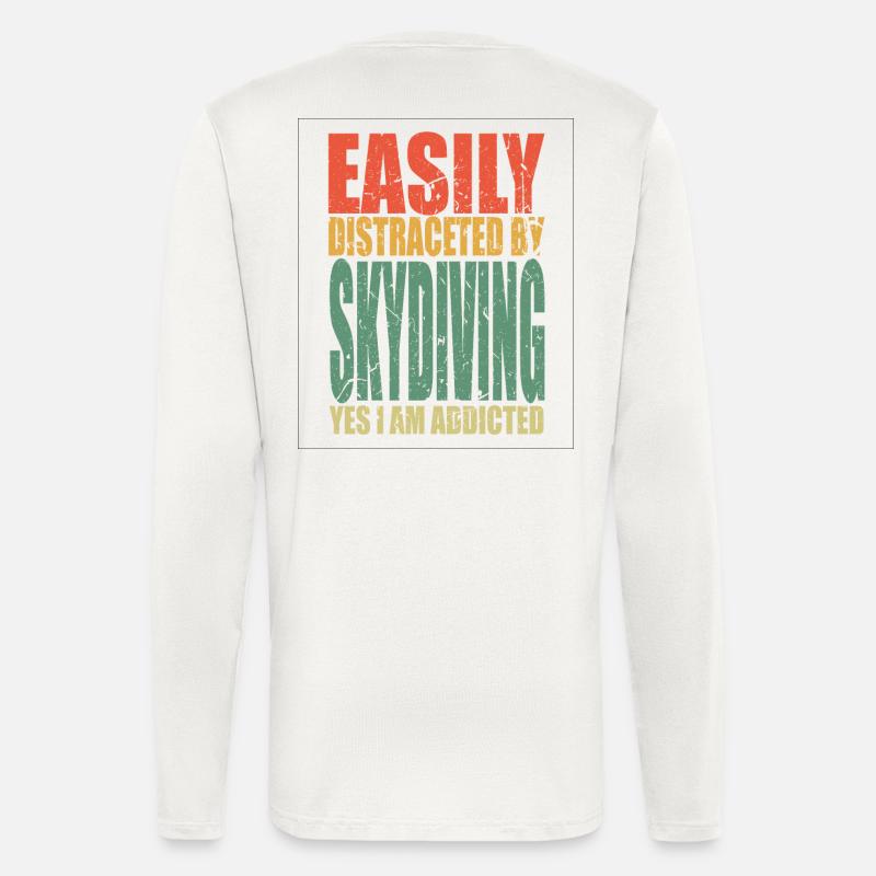 Skydiving saying funny - Longsleeve - made by SPREAD  - OFF WHITE