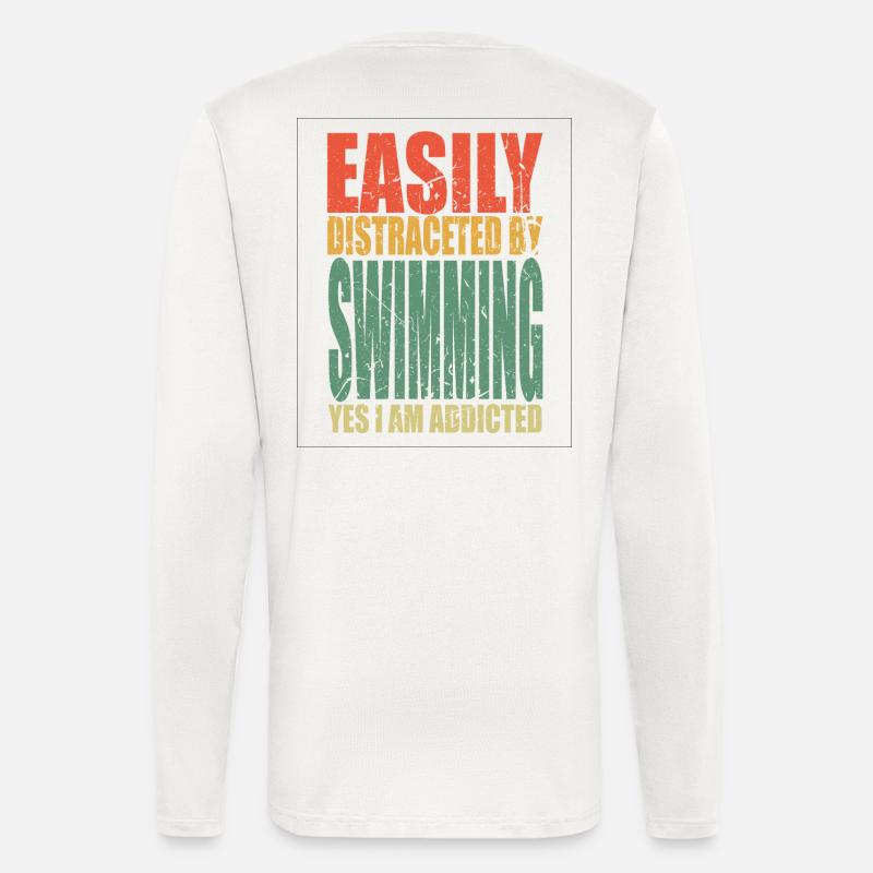 Swimming saying funny - Longsleeve - made by SPREAD  - OFF WHITE