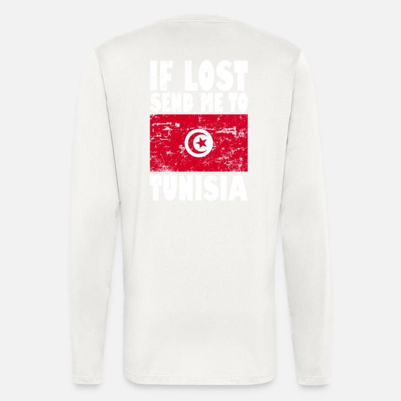 Tunisia Flag Slogan - Longsleeve - made by SPREAD  - OFF WHITE