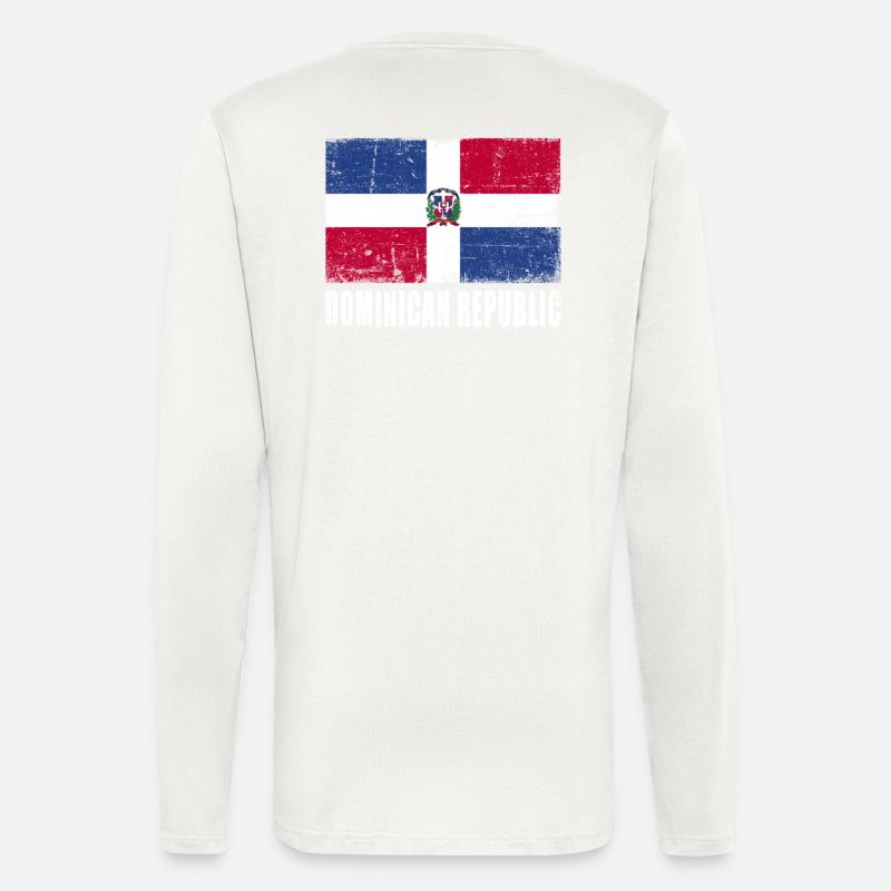 Dominican Republic Flag - Longsleeve - made by SPREAD  - OFF WHITE