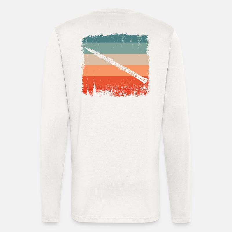 Clarinet Player Retro Clarinet Silhouette - Longsleeve - made by SPREAD  - OFF WHITE