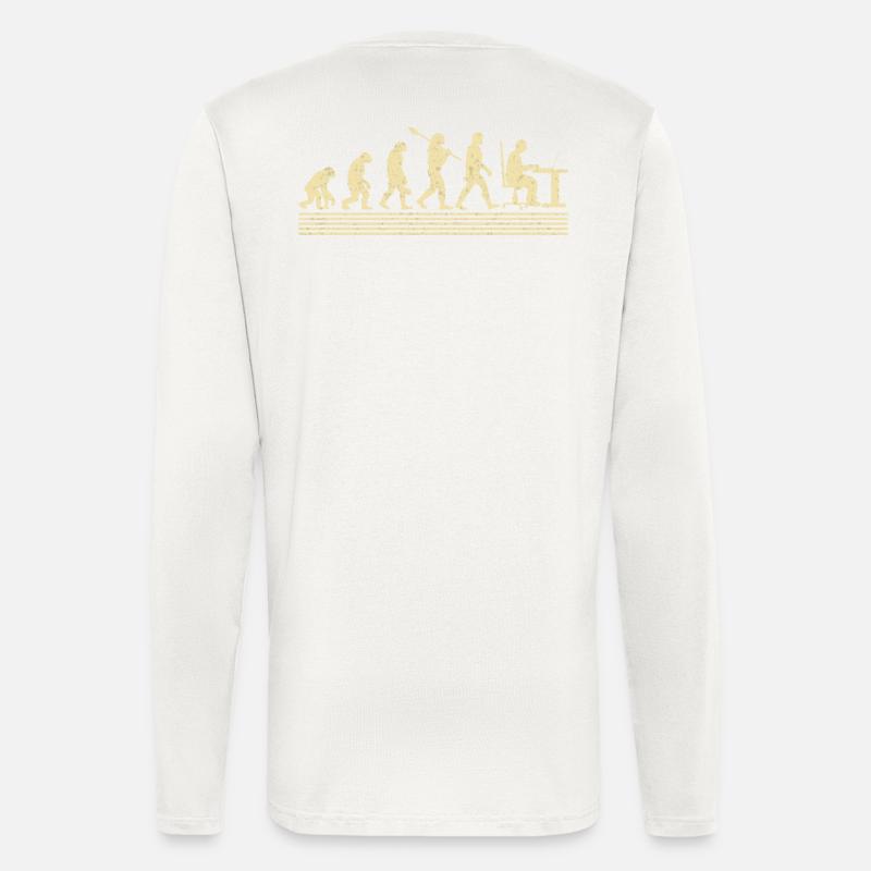 Software-entwickler-evolution - Langarmshirt - made by SPREAD  - OFF WHITE
