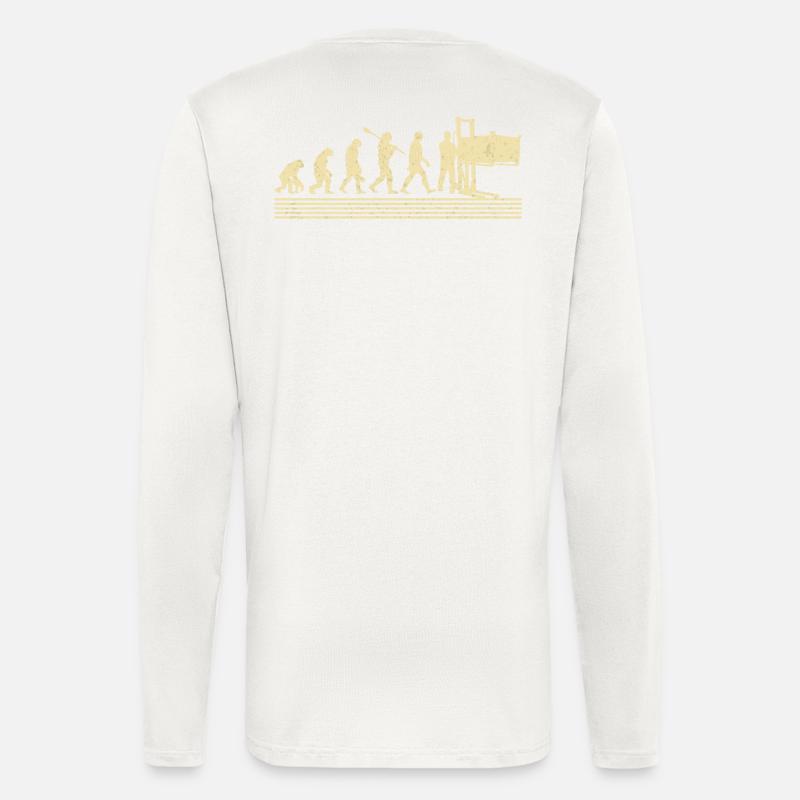 Evolution Der Fabrikarbeiter - Langarmshirt - made by SPREAD  - OFF WHITE