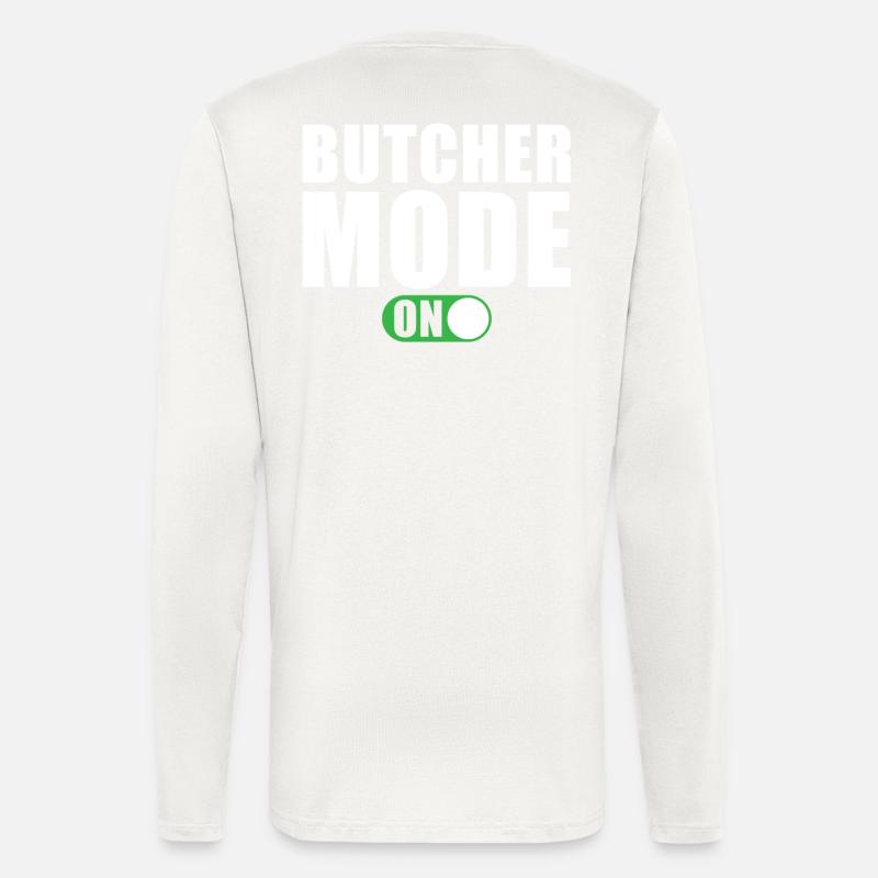 Metzger Modus Ein - Langarmshirt - made by SPREAD - OFF WHITE