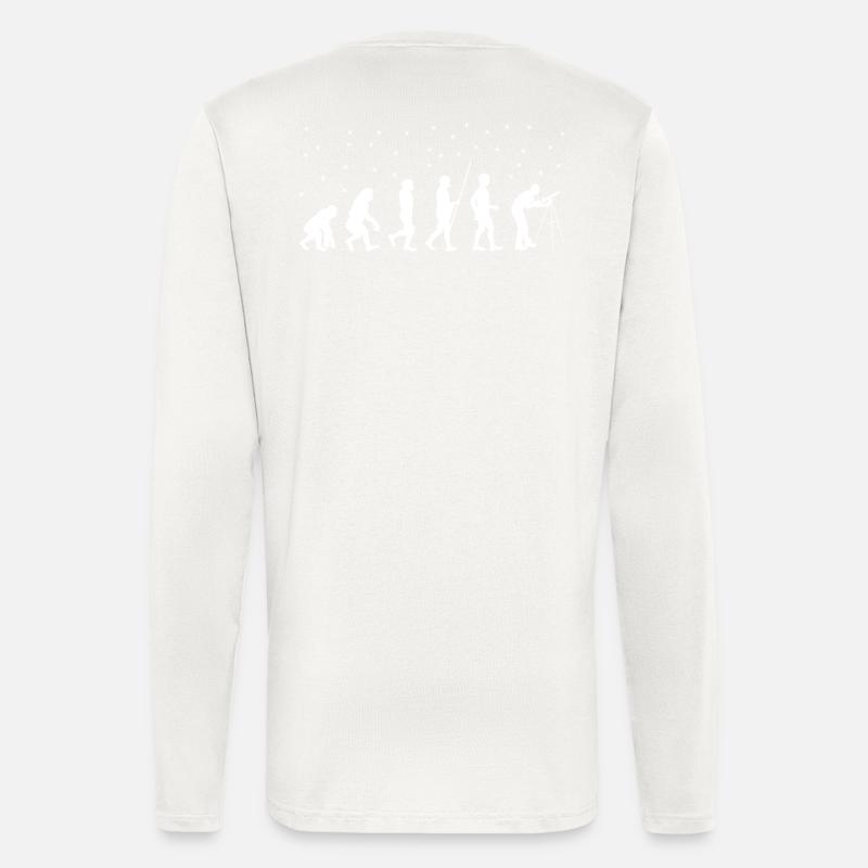 Astronomy Telescope Evolution Astronomy - Longsleeve - made by SPREAD  - OFF WHITE