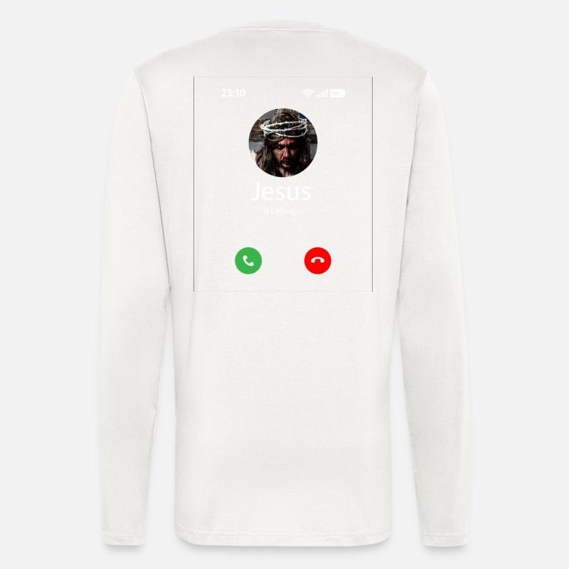 Jesus is calling - Langarmshirt - made by SPREAD  - OFF WHITE