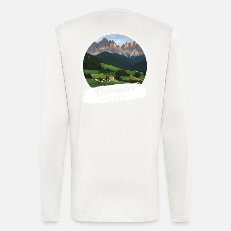 Dolomiten Italy Souvenir - Langarmshirt - made by SPREAD  - OFF WHITE