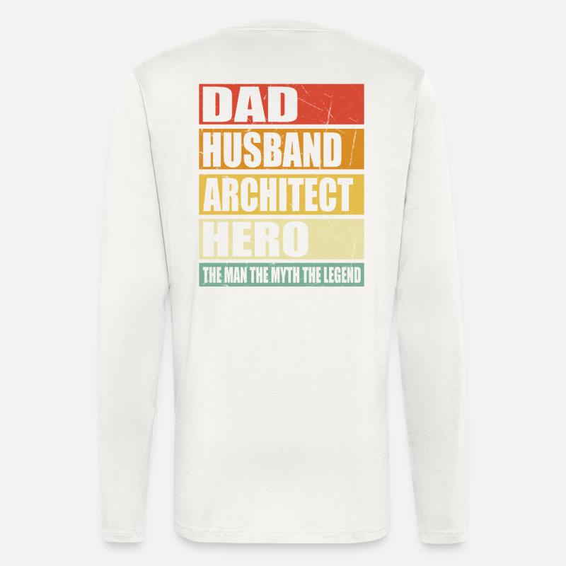 Father Husband Architect Held - Longsleeve - made by SPREAD - OFF WHITE